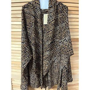 MIchael KORS Animal Print Pareo Saraong Wrap Swim OS Leopard